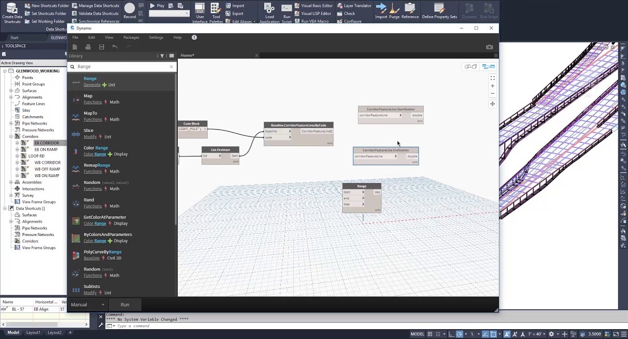 ottimizzare processi progettazione dynamo per civil 3d