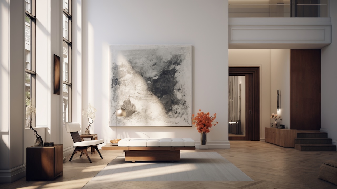 Rendering 3D di un progetto di interior design